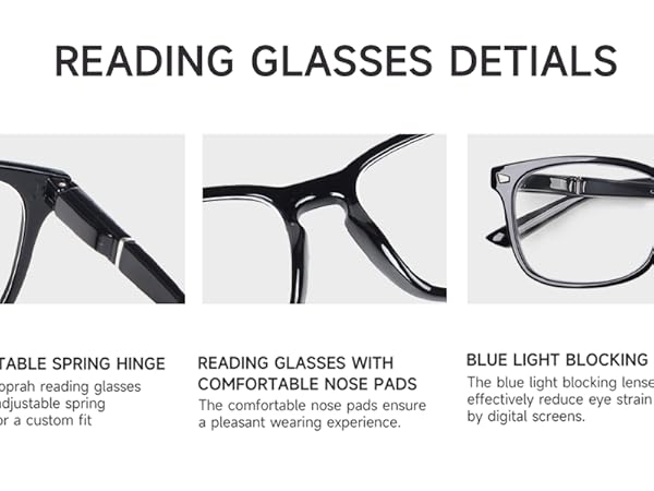spring hinge reading glasses