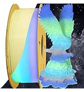 Glowing in Dark Multicolored Fast Color Gradient Change Rainbow PLA 3D Printer Filament, 1.75mm 1...