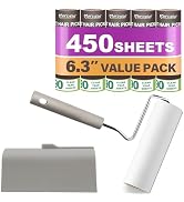 Extra Sticky Large Surface Lint Roller, 6.3'' Giant Lint Roller for Pet Hair, 450 Sheets/ 5 Refil...
