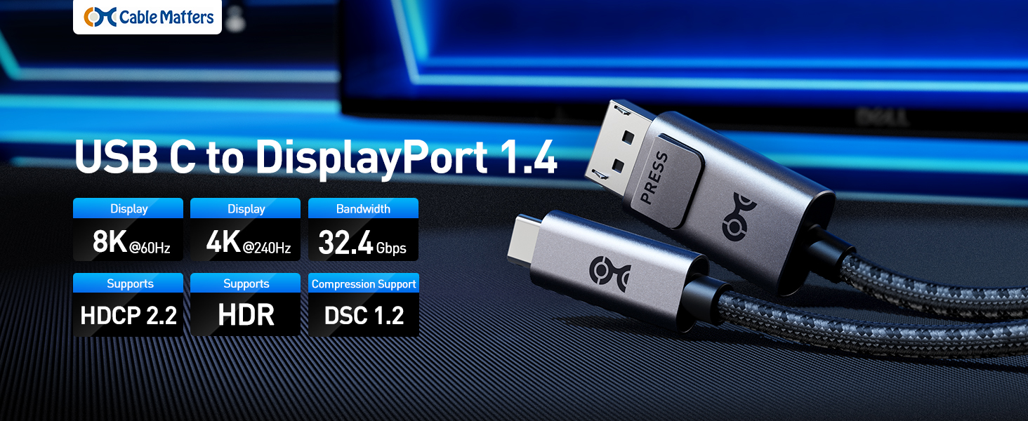 USB C to DisplayPort Cable