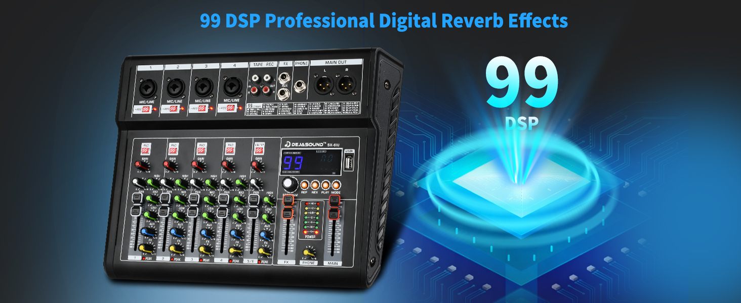 6 Channel Audio Mixer,Audio Mixer,Mixing Console