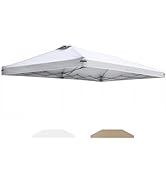 10x20 Canopy Replacement Top Cover with Air Vents for ez up Pop up Canopy Gazebo Tent, with Adjus...