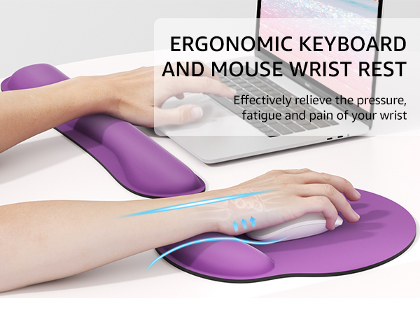 Ergonomic design mouse pad with wrist rest