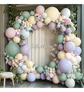 Pink and Purple Balloons Graland Double Stuffed Duty Green Yellow Pink and Purpel Balloons Arch K...