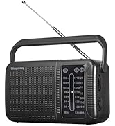 Shortwave AM FM Radio, Retro Receiver Bluetooth Speaker Great Reception, Support TF Card/USB Play...