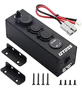 IZTOSS 12V Cigarette Lighter Socket Power Outlet Socket Panel Dual QC3.0 USB Charger with LED Vol...