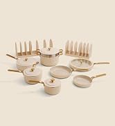 nonstick non-toxic cookware ceramic PFAS free pots and pans set oven safe non-stick fry pan durable