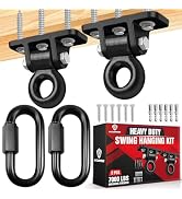 X-CUIRASS [Premium] Swing Hanger, Heavy Duty 10MM Solid Swing Set Hardware, Swing Hooks Screws Bo...