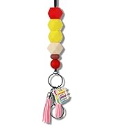Obookey Teacher Lanyards for ID Badges and Keys Cute Silicone Beads Beaded Breakaway Lanyard for ...