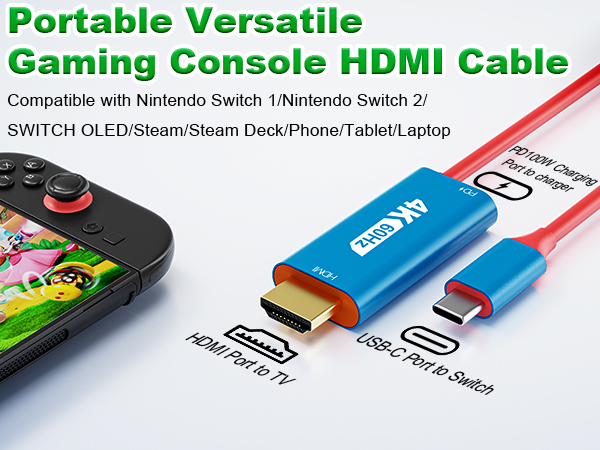 Switch 2 HDMI Adapter Dock Station
