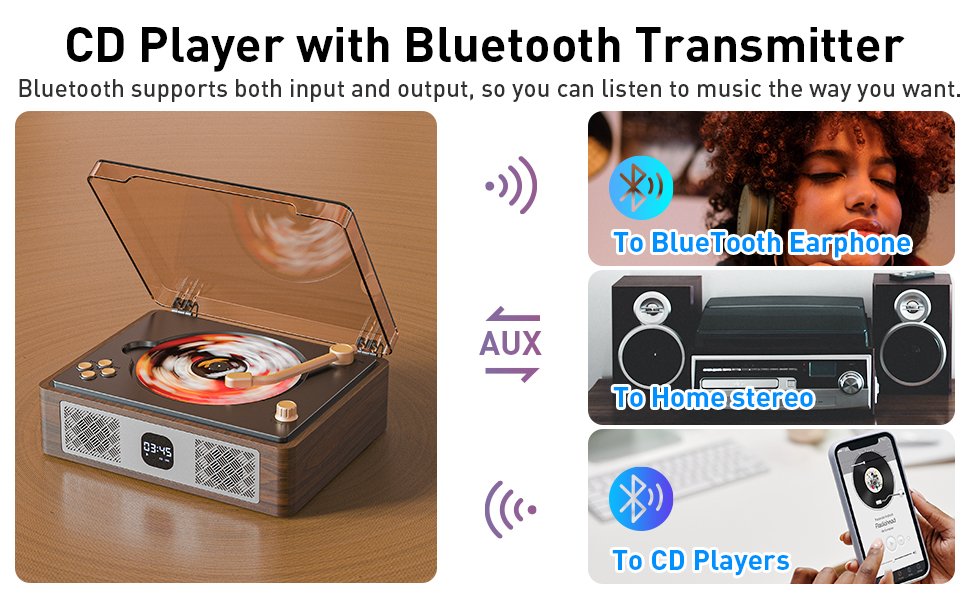Cd Player with Bluetooth