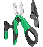 LAOA Electricians Scissors Stainless Serrated Teeth 7 inch with Multi-Grip,Blade Sheath