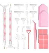 MelodySusie Rhinestone Picker Tool Kits, 2PCS Picker Handle, Dual-Ended Dotting Pen with 12 Plast...