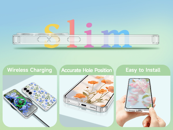 4(7)-slim thin floral case with precise cutouts responsive buttons phone case