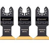 EZARC Titanium Oscillating Tool Blades, Oscillating Multitool Blades for Metal, Wood Nails, Screw...