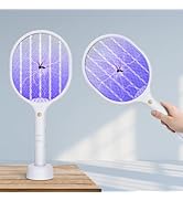 Electric Fly Swatter Racket 3000V Bug Zapper 2 in 1 Mosquito Zapper USB Rechargeable, 1200mAh Mos...