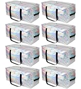 VTSVTS 8 Pack Extra Heavy Duty Large Moving Bags with Comfortable Handle &amp; Strong Zipper,Storage ...