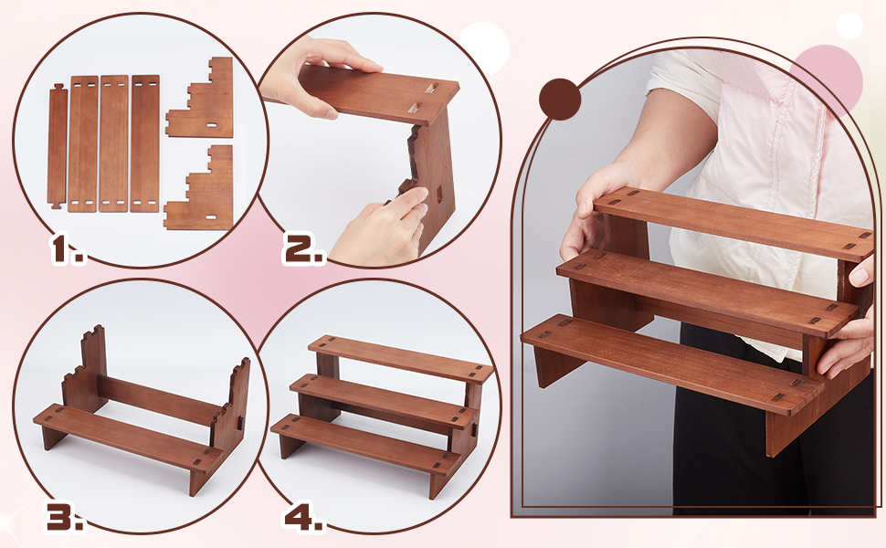 Wooden Display Riser Shelf