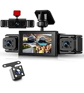 Orderich 360° Dash Cam Front and Rear Inside Left Right, 4 Channel FHD 1080P Dash Cam for Cars, 3...