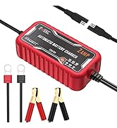 FOVAL 2-Amp Automatic Battery Charger, 6V and 12V Smart Car Battery Charger Maintainer, Trickle C...