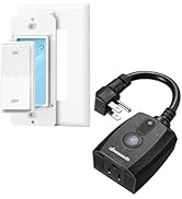 DEWENWILS Outdoor Remote Control Outlet, Magnetic Wireless Remote Control Switch, Weatherproof Pl...