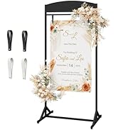 CHOEZON Wedding Welcome Sign Stand, Adjustable Wedding Sign Holder with 4 Leather Straps, 68"x31"...