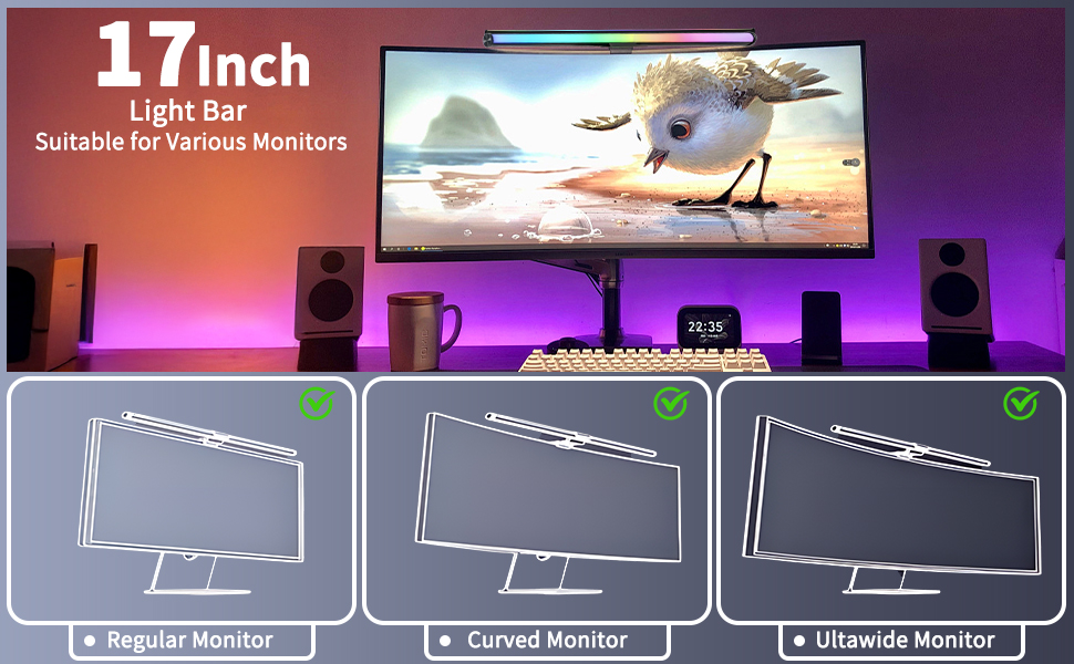 RGB Monitor Desk Lamp, Screenbar