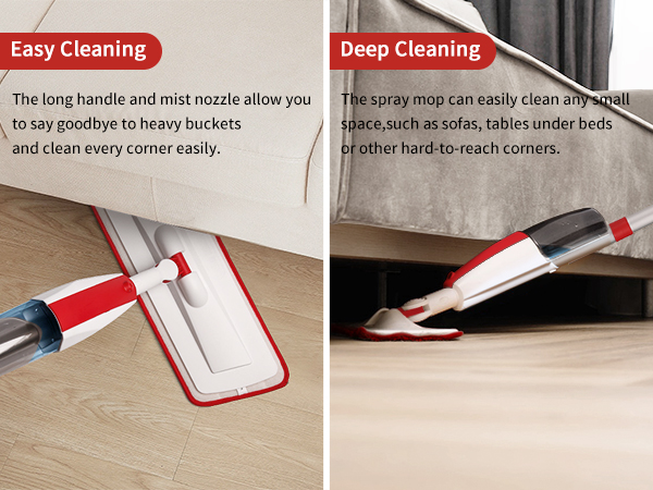lightweight mop, ergonomic handle, easy to carry, effortless cleaning