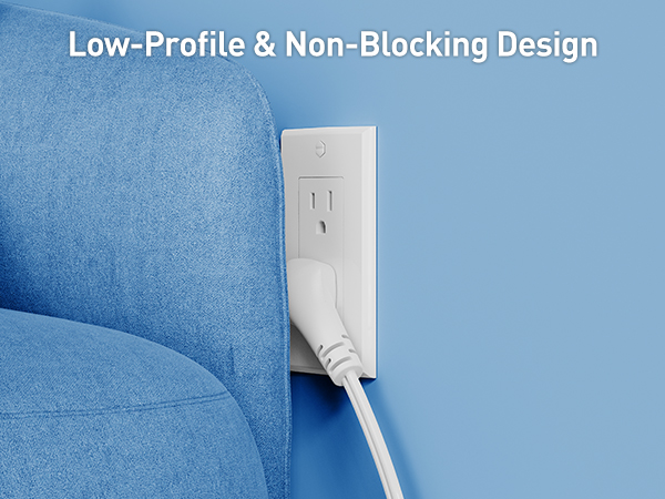 360° Rotating Flat Plug Short Extension Cord