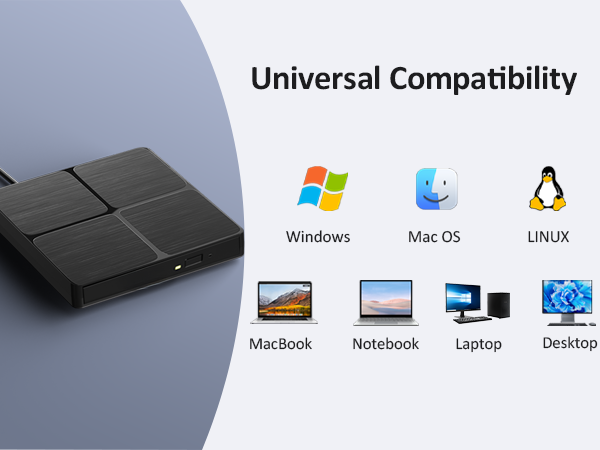 External CD DVD Blu Ray Player