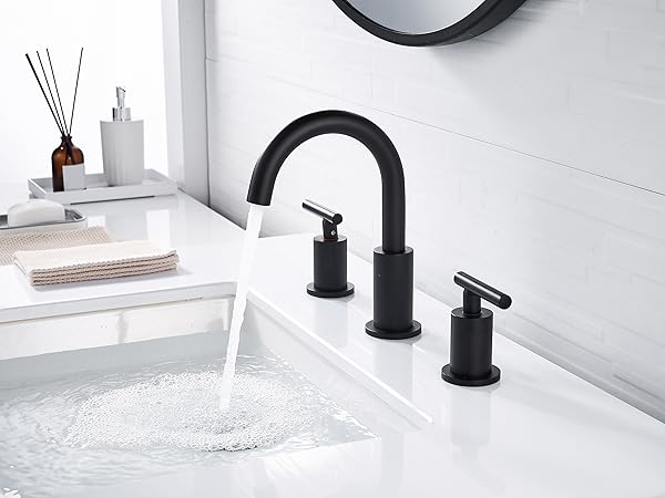 black sink faucet bathroom