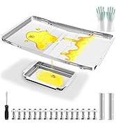 Grill Grease Tray Replacement for Dyna Glo with Catch Pan, Universal 25"-34" Adjustable Drip Pan ...
