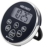 MOSTRUST Digital Waterproof Shower Timer Clock, Bathroom Countdown Kitchen Cooking Timer with Ala...