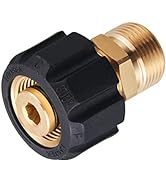 PWACCS Pressure Washer Adapter, M22 15mm Female to M22 14mm Male Fitting, Power Washer Hose and G...