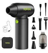 Compressed Air Duster, YOFIGO Electric Air Duster PC &amp; Keyboard Cleaning Kit, 150000RPM Rechargea...