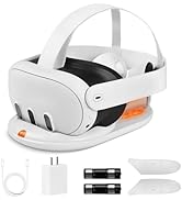 Charging Dock for Meta Quest 3 Accessories, 45W Fast Charging Stand for Oculus Quest 3 VR Headset...