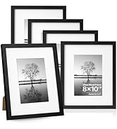 HOUSE DAY 8x10 Picture Frame, Picture Frames 8x10 Wooden Picture Frames with Real Glass, Rustic 8...