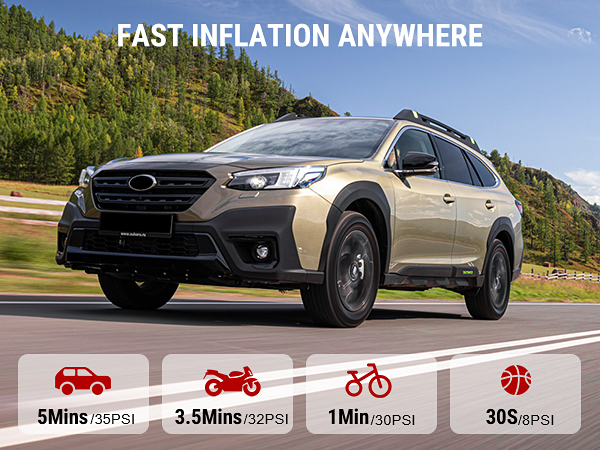 Air Compressor Tire Inflator Portable Air Pump