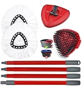 Mop Replace Heads Mop Handle Scrub Brush and Base Compatible with Ocedar EasyWring 1 Tank Spin Mo...