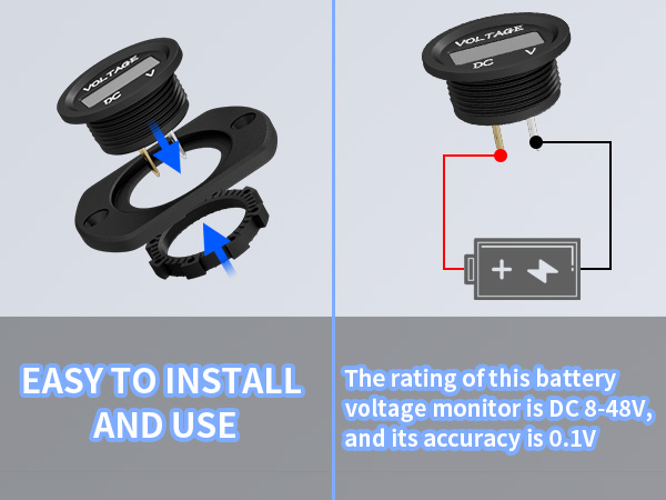 marine battery voltage gauge dc voltmeter marine battery meter marine voltmeter gauge