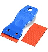 EHDIS 1.5" Plastic Razor Scraper with 10pcs Double Edged Plastic Blades for Removing Labels Stick...