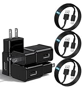 Type C Charger Fast Charging, 3Pack USB C Android Phone Wall Charger Block &amp; 6ft Charge Cable Cor...