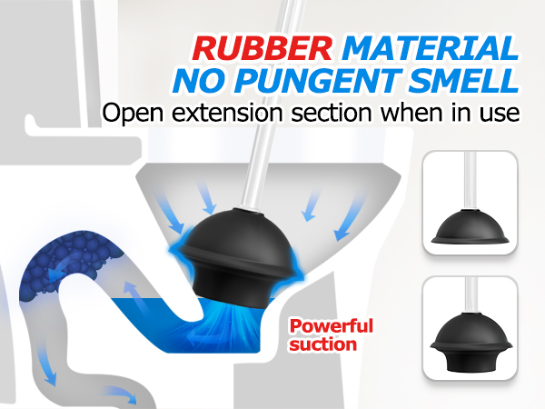 FORASTO 3 in 1 Toilet Brush and Plunger Set