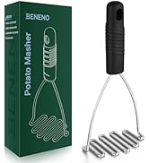 Beneno Stainless Steel Wire Potato Masher, Heavy Duty Sturdy Kitchen Masher with Non-Slip Soft Gr...