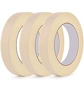 MEMX Masking Tape Multi-Use Beige Color, 0.78 inch x 55 Yards x 3 Rolls. Easy Tear Adhesive Leave...