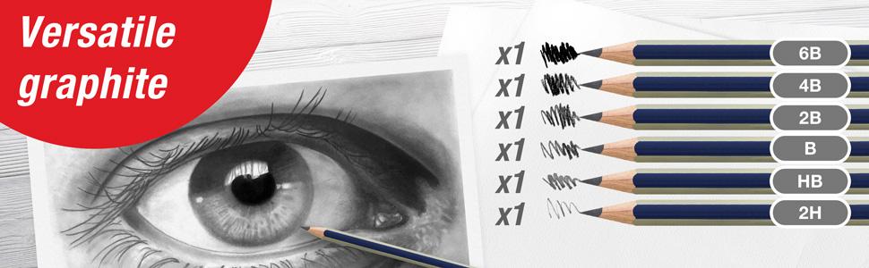  Graphite pencils, graphite pencil set, graphite drawing pencils, graphite pencil, sketch pencils