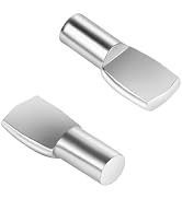 Oualhoo 5mm Shelf Pegs Pins, Spoon Shaped Shelf Pins Support Pegs for Shelves, Nickel Plated Shel...