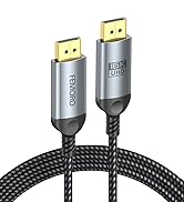 FEMORO Display Port Cable 3ft, DisplayPort 2.1 16K@60Hz 8K@120Hz 4K@240Hz 2K@360Hz 1080P@360Hz Ga...