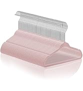 Casafield 50 Velvet Baby Hangers - 11" Size for Infant &amp; Toddler Clothes - Light Pink
