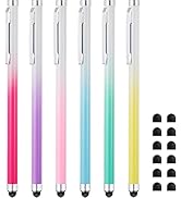 Stylus Pens for Touch Screens (6 Pack), Linfanc High Sensitivity and Precision Capacitive Stylus ...